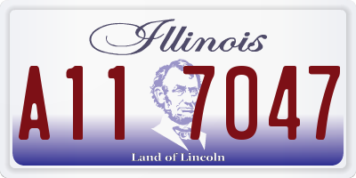IL license plate A117047