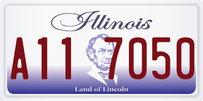 IL license plate A117050
