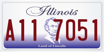IL license plate A117051