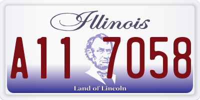 IL license plate A117058