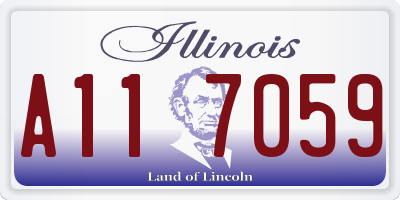 IL license plate A117059