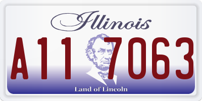 IL license plate A117063