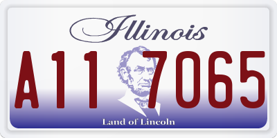IL license plate A117065