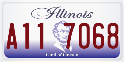 IL license plate A117068