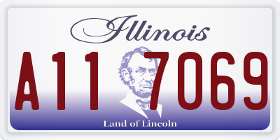IL license plate A117069