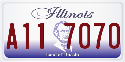 IL license plate A117070