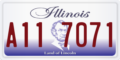 IL license plate A117071