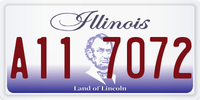 IL license plate A117072