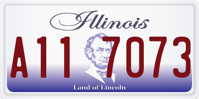 IL license plate A117073
