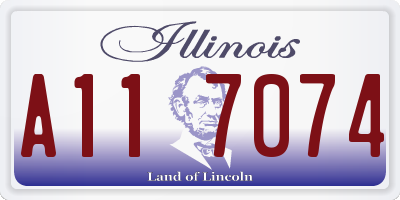 IL license plate A117074