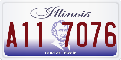 IL license plate A117076