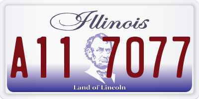 IL license plate A117077