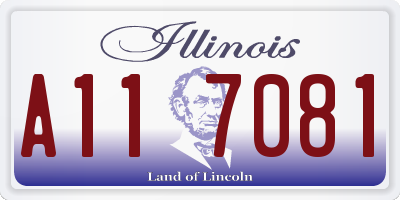 IL license plate A117081