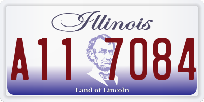 IL license plate A117084