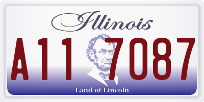 IL license plate A117087