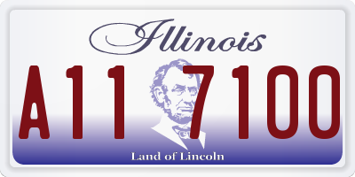 IL license plate A117100