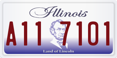 IL license plate A117101