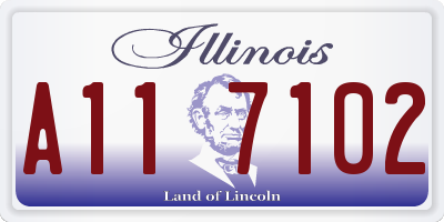 IL license plate A117102