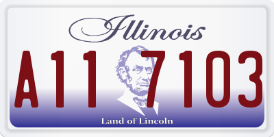 IL license plate A117103