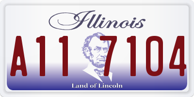IL license plate A117104