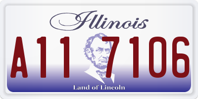 IL license plate A117106