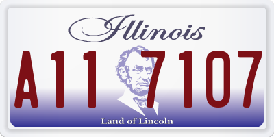 IL license plate A117107