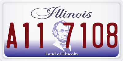 IL license plate A117108