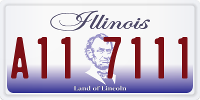 IL license plate A117111
