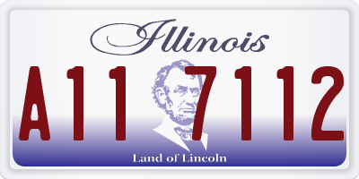 IL license plate A117112