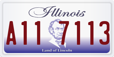IL license plate A117113