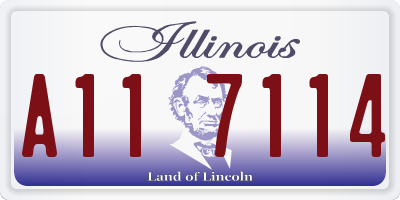 IL license plate A117114