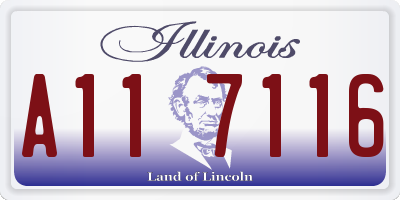 IL license plate A117116