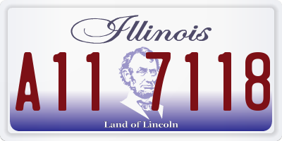 IL license plate A117118