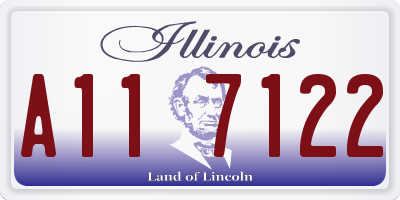 IL license plate A117122