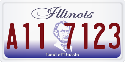 IL license plate A117123