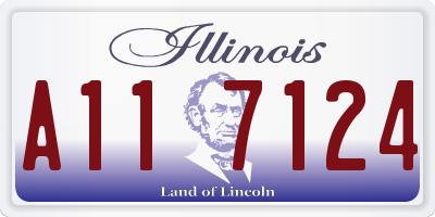 IL license plate A117124