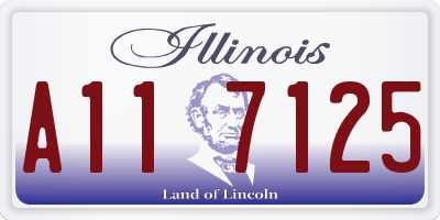 IL license plate A117125