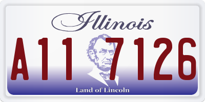 IL license plate A117126