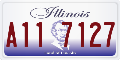 IL license plate A117127