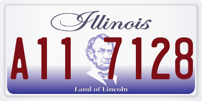 IL license plate A117128
