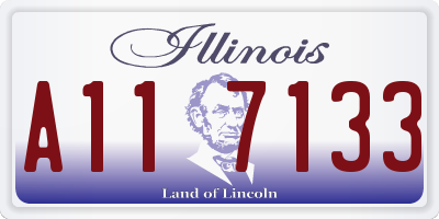 IL license plate A117133