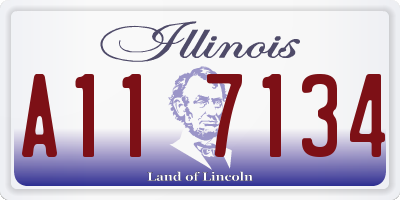 IL license plate A117134