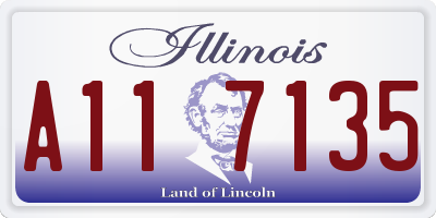 IL license plate A117135