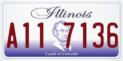 IL license plate A117136