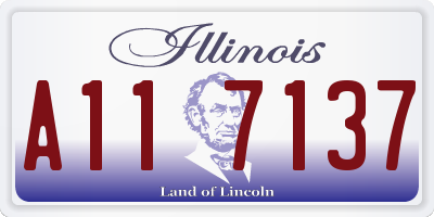 IL license plate A117137