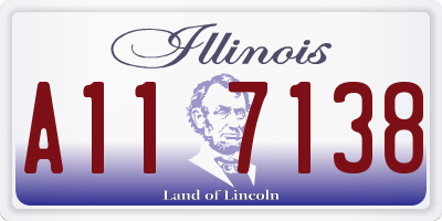 IL license plate A117138