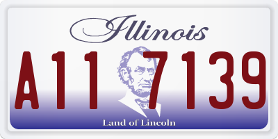IL license plate A117139