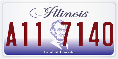 IL license plate A117140