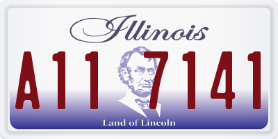 IL license plate A117141
