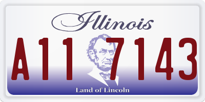 IL license plate A117143